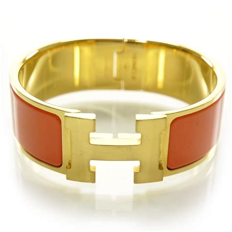 hermes orange h bracelet mens|orange hermes clic clac bracelet.